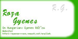 roza gyenes business card